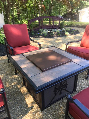 Square PiTTopper, Custom Square Fire Pit Topper, Handcrafted Fire Pit Covers, Custom Sizes Available